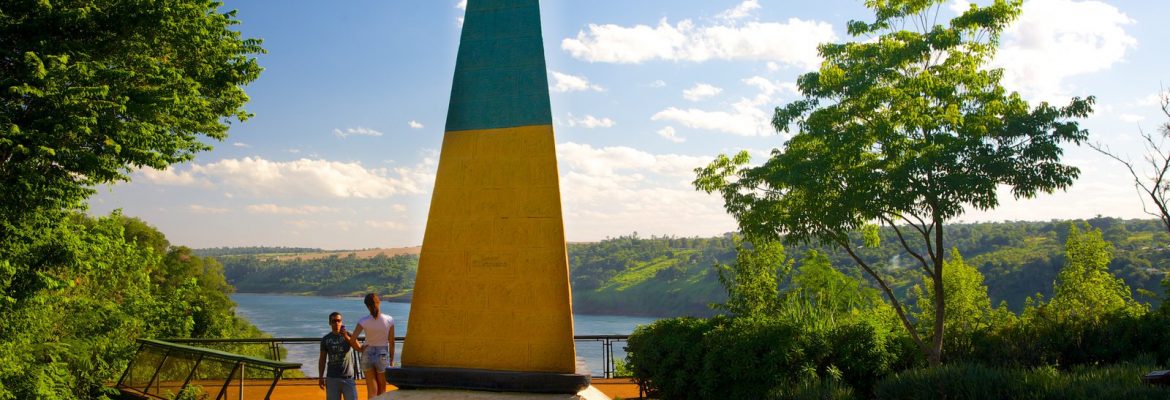 Three Borders Landmark, Foz do Iguaçu, State of Paraná, Brazil