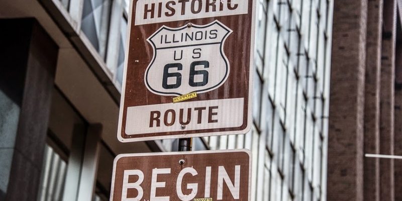 Start of Route 66,  Grant Park, Chicago, USA