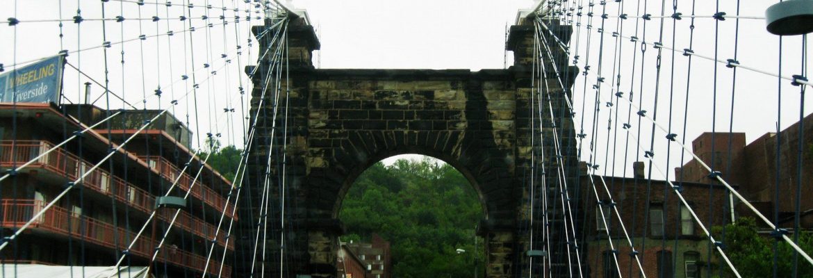 Suspension Bridge, Wheeling, West Virginia, USA