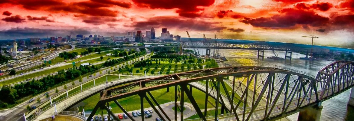 The Big Four Bridge, Louisville, Kentucky, USA