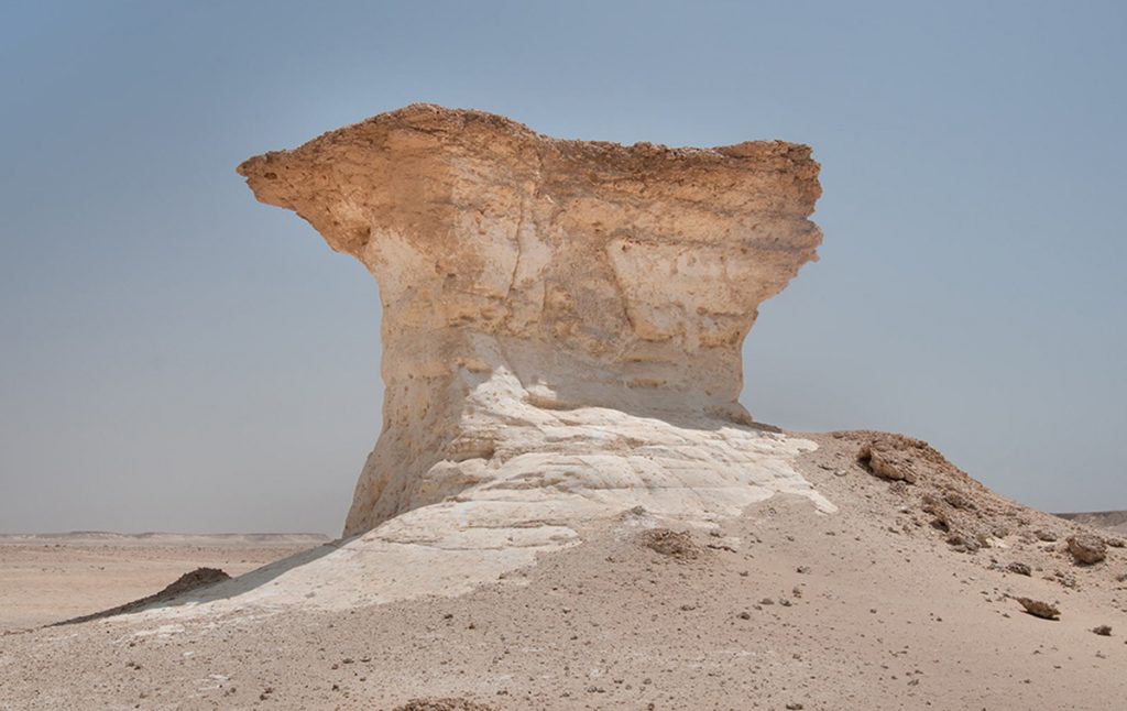 Rock formations of Zikrit‎, Al Rayyan, Qatar Epic Qatar Culture & Adventure Route © Monika Newbound