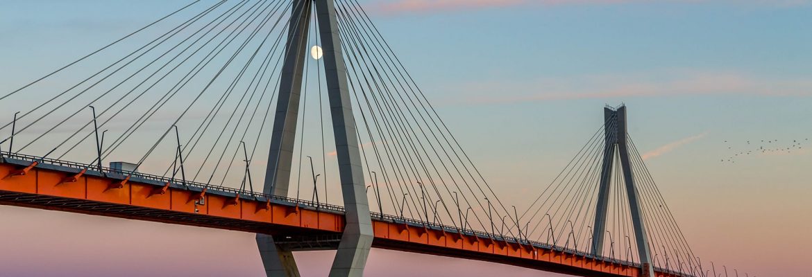 Cable-stayed bridge across the Oka River, Nizhegorodskaya oblast, Russia