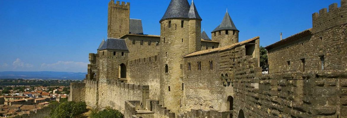 Chateau and Remparts, Carcassonne, Languedoc-Roussillon, France