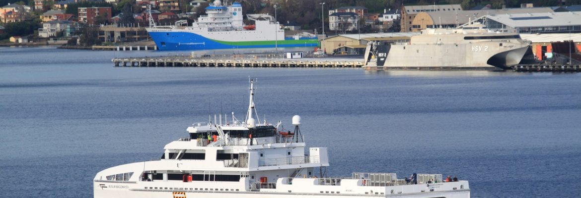 Ferry boat to Boyuk Zira-Nargin Island, Azerbaijan