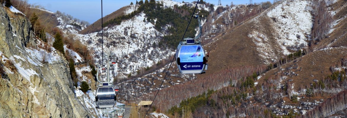 Medeu Cable Car , Shymbulak Ski Resort, Almaty, Kazakhstan