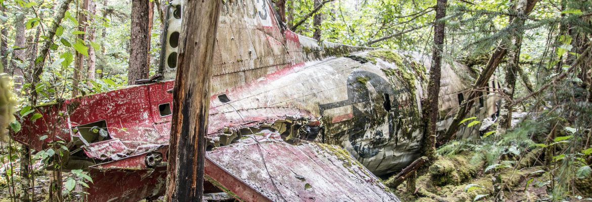 DC-3 Crash Wreckage 1957, Glacier Bay National Park, Alaska, USA