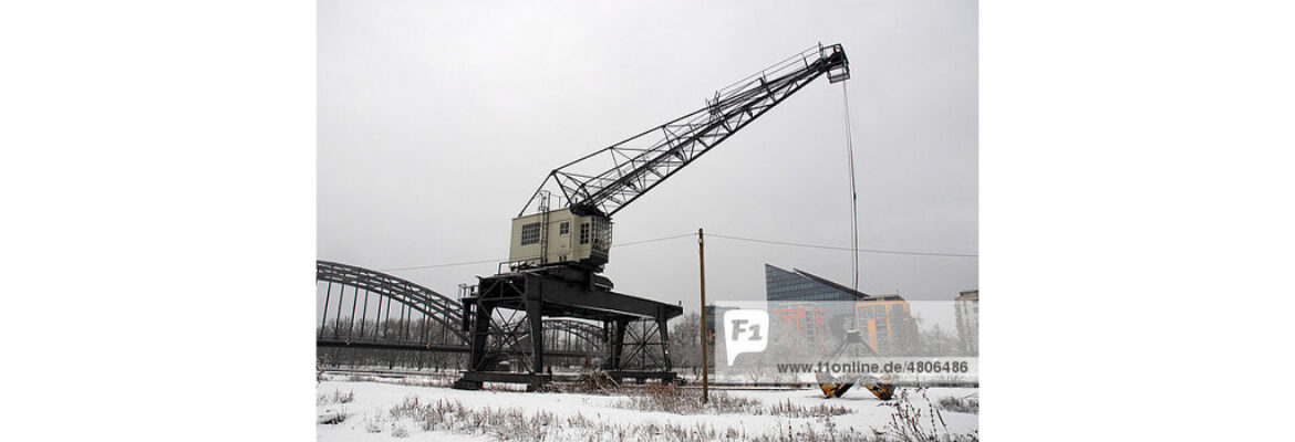 Historischer Schiffsentladekran