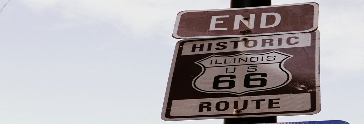 Historic Route 66 End Sign